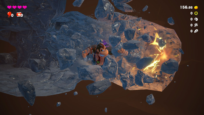 Nintendo Switch 2 + Donkey Kong Bananza product in use