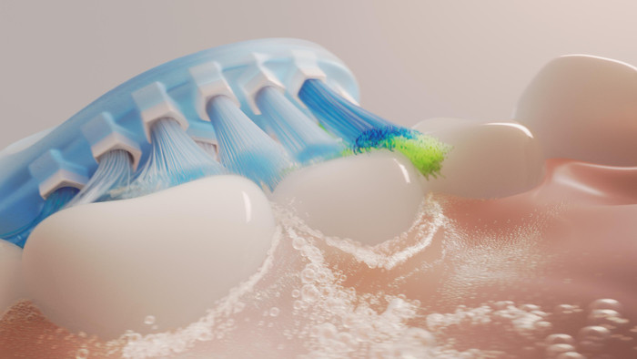 Philips Sonicare Premium Plaque Defense HX9044/87 White (4 units) product in use