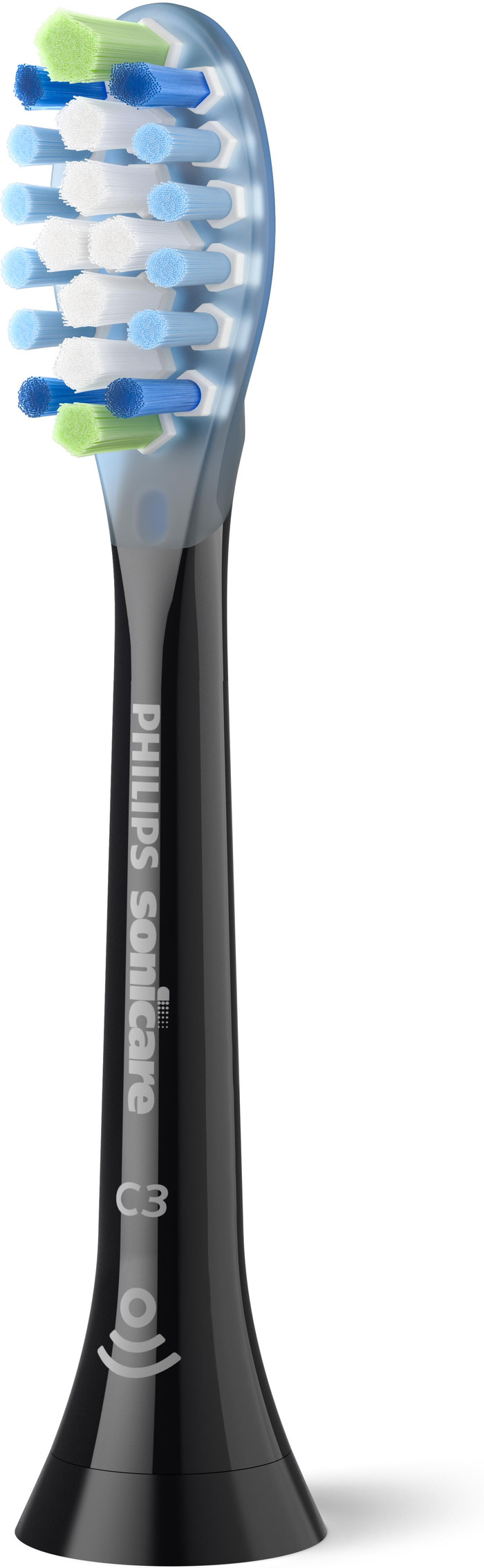 Philips Sonicare Premium Plaque Defense HX9042/88 Zwart (2 stuks) linkerkant