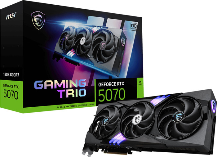 MSI GeForce RTX 5070 GAMING TRIO OC 12GB verpakking