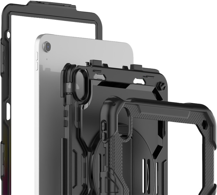 Just in Case Apple iPad (2025/2022) Rotating Backcover Schwarz visueller lieferant