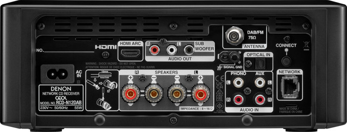 Denon Ceol N12DAB Black back