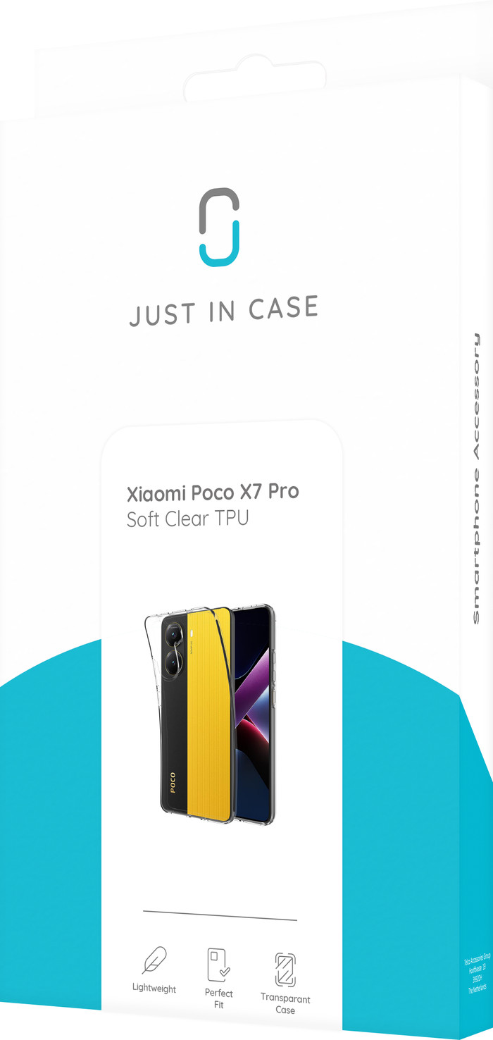 Just in Case Soft Design Xiaomi Poco X7 Pro Back Cover Transparant verpakking