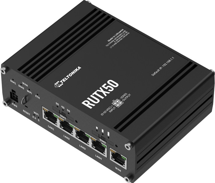 Teltonika RutX50 linkerkant