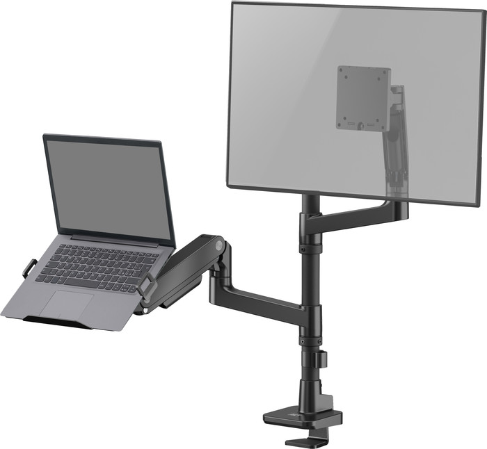 ACT AC8341 Monitorarm 49 inch met gasveer voor 1 monitor met laptophouder Main Image