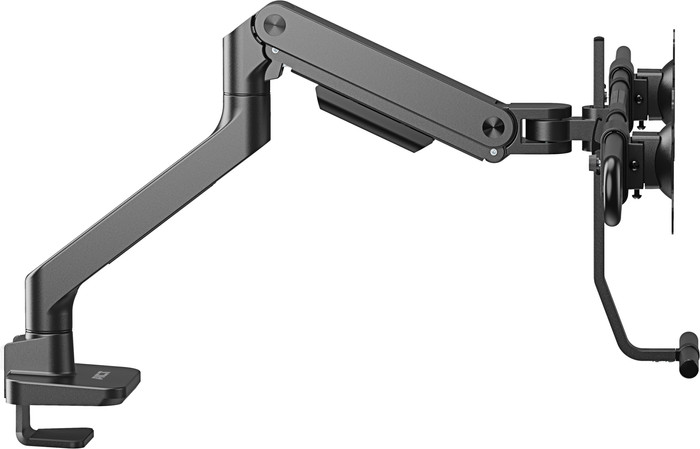 ACT AC8344 Monitorarm 32 inch met gasveer en crossbar voor 2 monitoren linkerkant