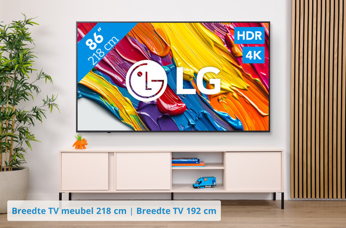 LG 86" QNED82 4K (2025) + Sonos Arc Ultra Zwart visual Coolblue 1