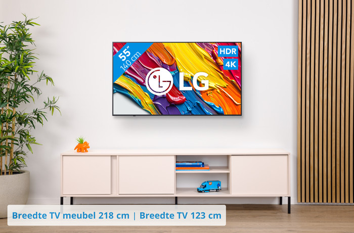 LG 55" QNED82 4K (2025) + Sonos Ray Zwart visual Coolblue 1