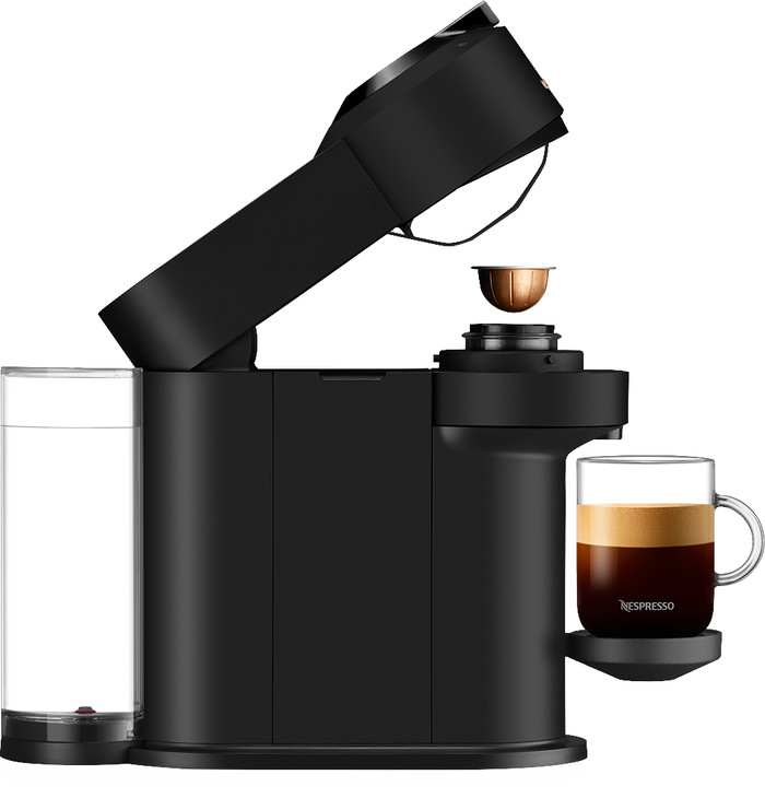 De'Longhi Nespresso Vertuo Next ENV120.BM + Pierre Melkopschuimer rechterkant