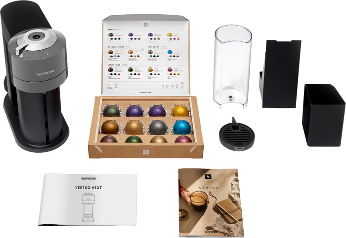 De'Longhi Nespresso Vertuo Next ENV120.GY + Pierre Melkopschuimer accessoire