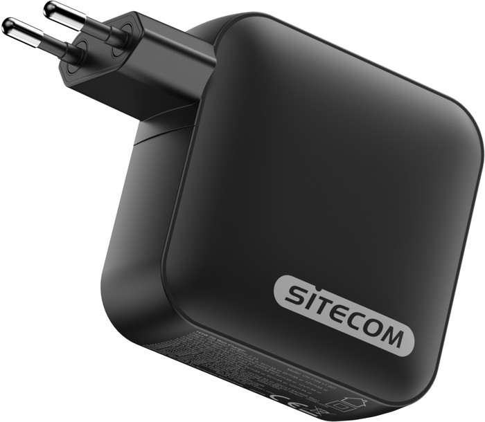 Sitecom 165W GaN Power Delivery Wandoplader linkerkant
