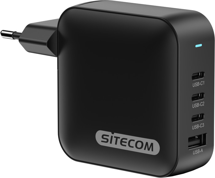 Sitecom 165W GaN Power Delivery Wandoplader linkerkant