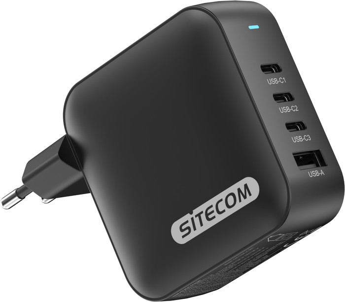 Sitecom 165W GaN Power Delivery Wandoplader linkerkant