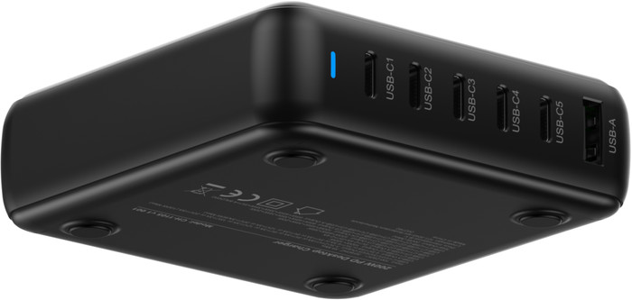 Sitecom 200W GaN Power Delivery Desktop oplader onderkant