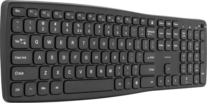 BlueBuilt 24 inch Full HD + BlueBuilt Draadloos USB Toetsenbord QWERTY linkerkant