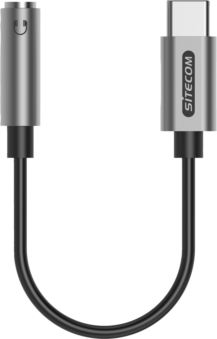 Sitecom USB-C to 3.5mm Jack Adapter Aluminum front