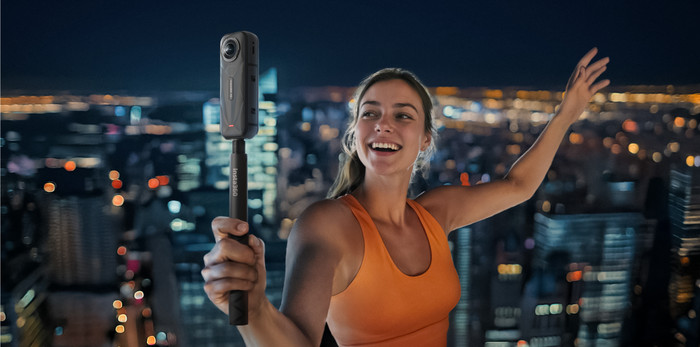 Insta360 X5 Essentials Bundle product in gebruik
