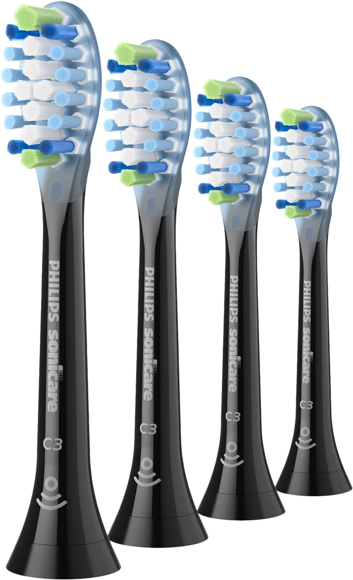 Philips Sonicare Premium Plaque Defense HX9044/88 Zwart (4 stuks) rechterkant