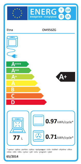 ETNA OP956ZG energy label