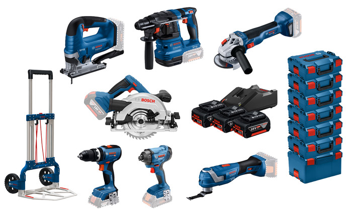 Bosch Professional 7-piece Combi Set + Bosch Professional Caddy L-BOXX Main Image