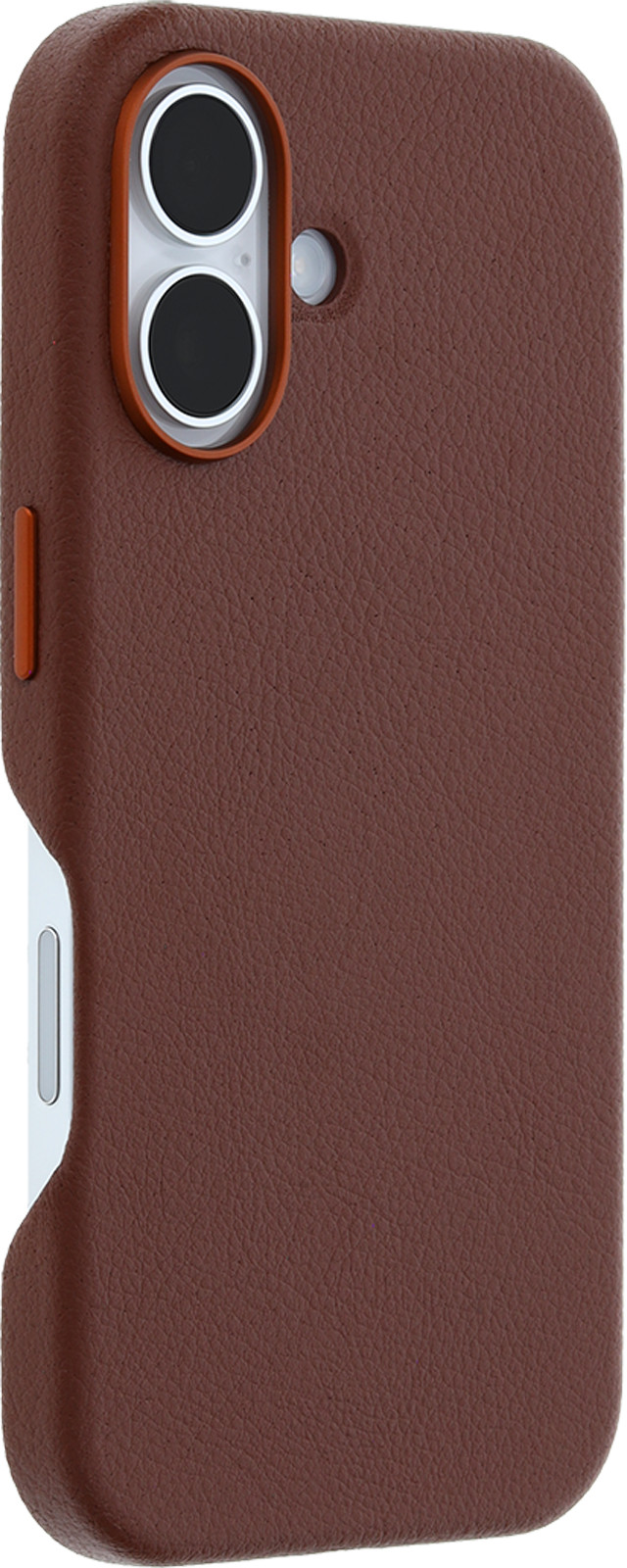 Otterbox Symmetry Apple iPhone 16 Back Cover met MagSafe Magneet Leer Bruin rechterkant