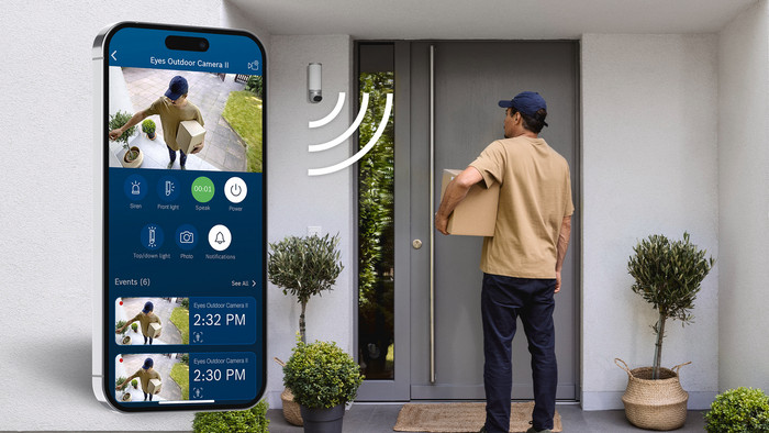 Bosch Eyes Outdoor Camera 2 product in gebruik