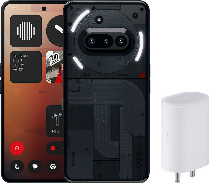 Nothing Phone (3a) 256GB Zwart 5G + Nothing Power Delivery Oplader 45W Wit Main Image