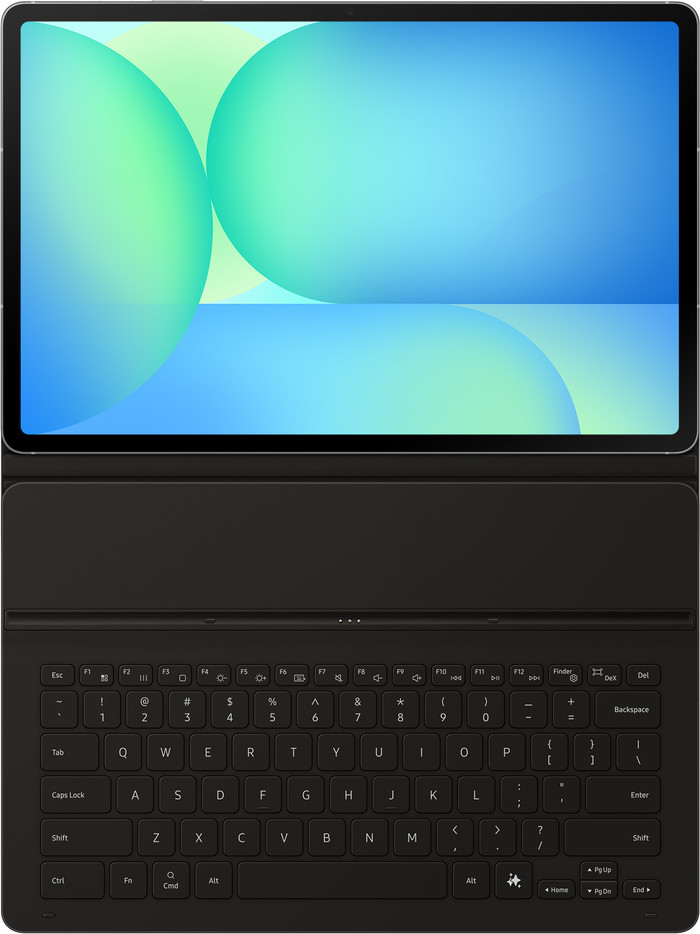 Samsung Galaxy Tab S10 FE Plus 13,1 inch 128GB Wifi Zilver + Toetsenbord Hoes QWERTY voorkant