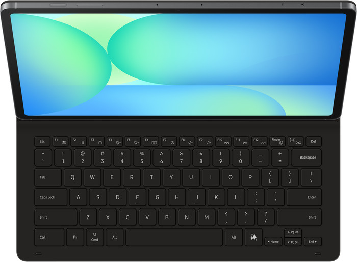 Samsung Galaxy Tab S10 FE Plus 13,1 inch 128GB Wifi Zilver + Toetsenbord Hoes QWERTY bovenkant