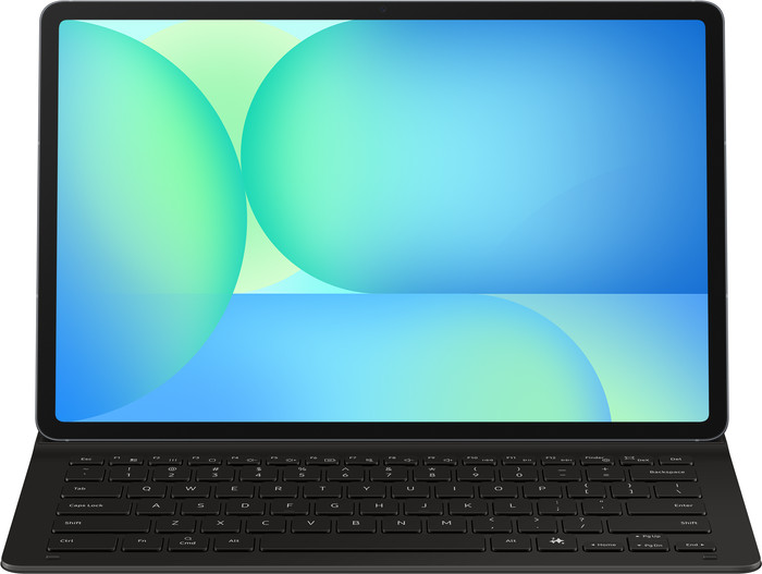 Samsung Galaxy Tab S10 FE Plus 13,1 inch 128GB Wifi Zilver + Toetsenbord Hoes QWERTY voorkant