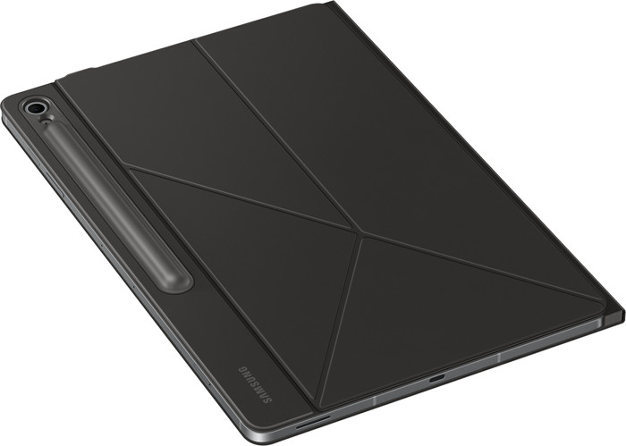 Samsung Galaxy Tab S10 FE Plus 13,1 inch 256GB Wifi en 5G Grijs + Book Case Zwart achterkant