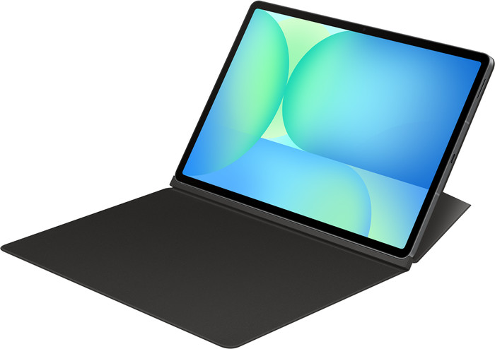 Samsung Galaxy Tab S10 FE Plus 13,1 inch 256GB Wifi en 5G Grijs + Book Case Zwart linkerkant