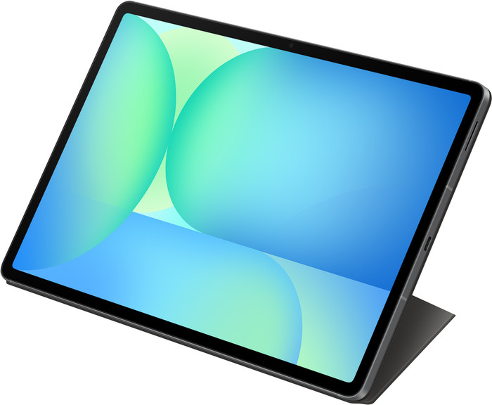 Samsung Galaxy Tab S10 FE Plus 13,1 inch 256GB Wifi en 5G Grijs + Book Case Zwart linkerkant
