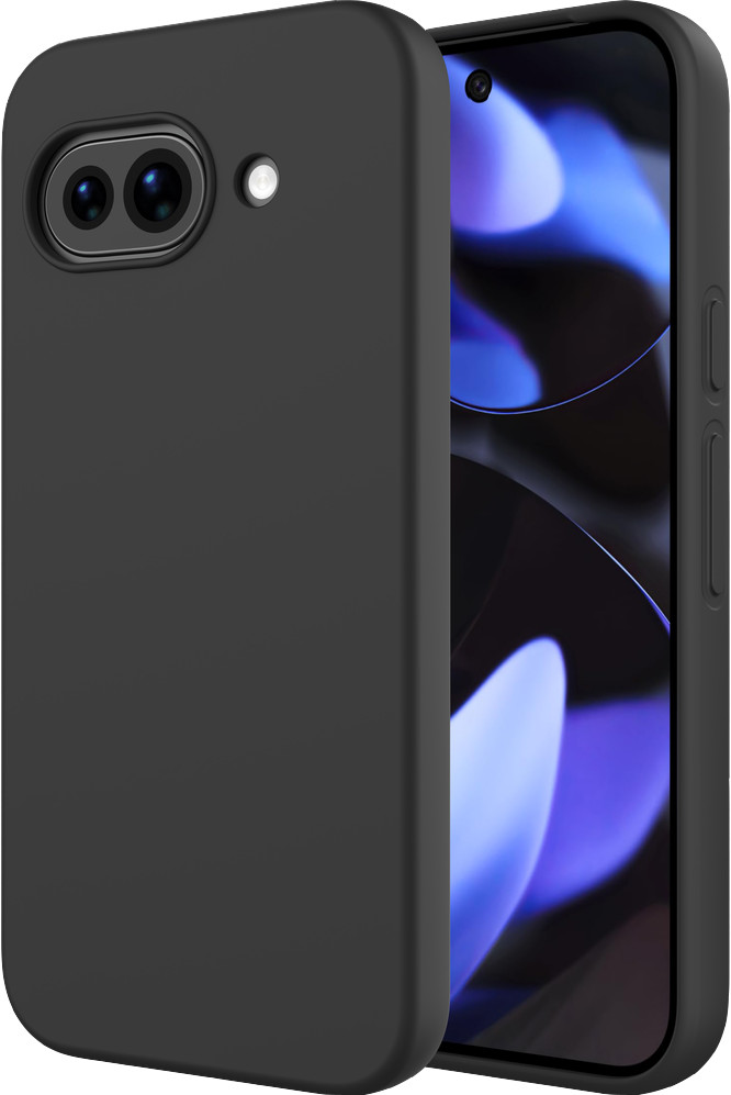 Just in Case Soft Design Google Pixel 9a Back Cover Zwart linkerkant