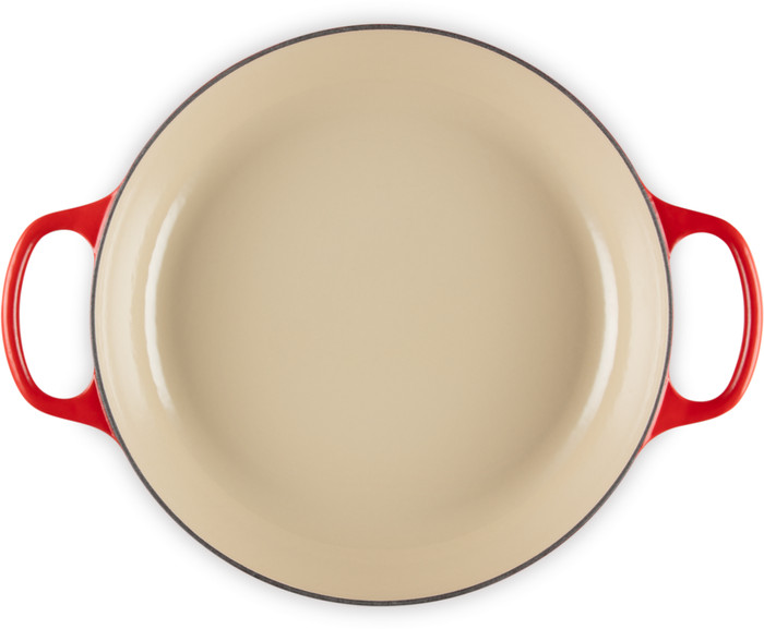 Le Creuset Signature Campagnard Cocotte 30 cm Cerise intérieur