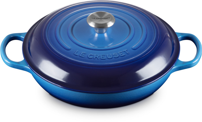 Le Creuset Signature Campagnard Cocotte 30 cm Azur avant