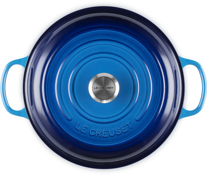Le Creuset Signature Campagnard Cocotte 30 cm Azur dessus