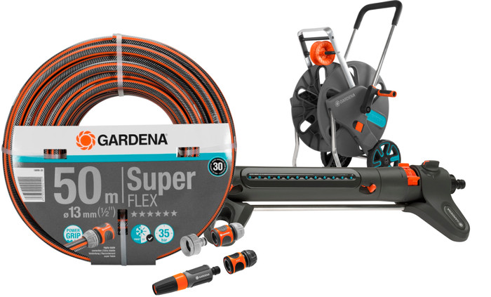 Gardena Premium SuperFLEX 50m CleverRoll M Small Sproeierpakket Main Image