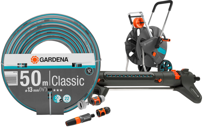 Gardena Classic 50m CleverRoll M Small Sproeierpakket Main Image