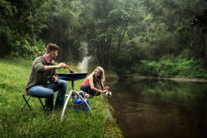 Cadac Skottelbraai product in gebruik