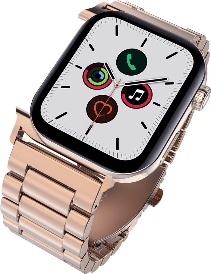 Just in Case Rvs Bandje Roségoud voor Apple Watch 40/41/42 mm bovenkant