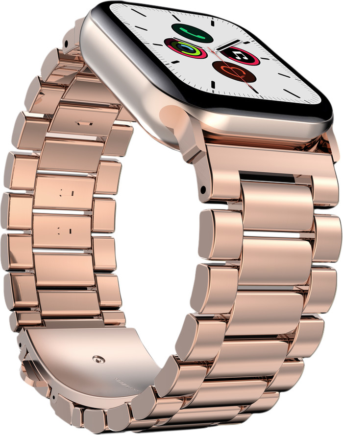 Just in Case Rvs Bandje Roségoud voor Apple Watch 40/41/42 mm linkerkant