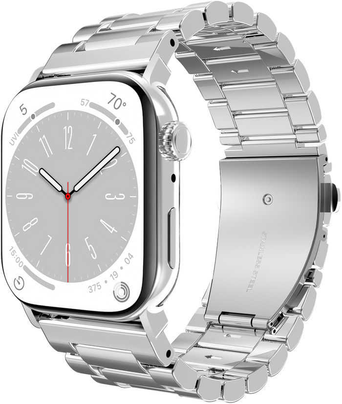 Just in Case Stainless Steel Strap Silver for Apple Watch 40/41/42mm front