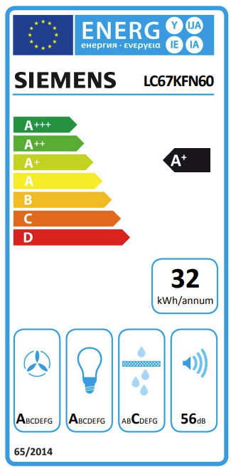 Siemens LC67KFN60 energielabel