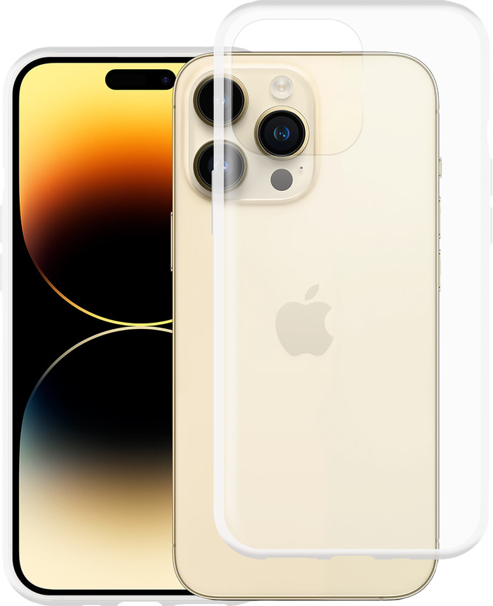 Just in Case Soft Design Apple iPhone 14 Pro Max Back Cover Transparant voorkant