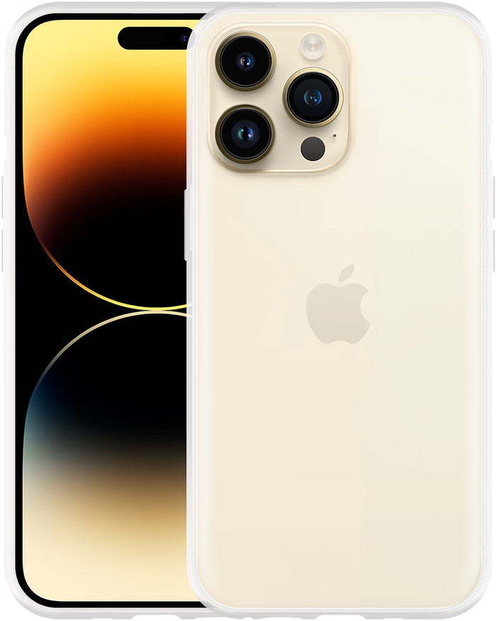 Just in Case Soft Design Apple iPhone 14 Pro Max Back Cover Transparant voorkant