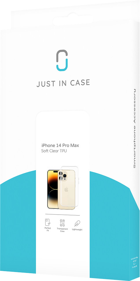 Just in Case Soft Design Apple iPhone 14 Pro Max Back Cover Transparant verpakking