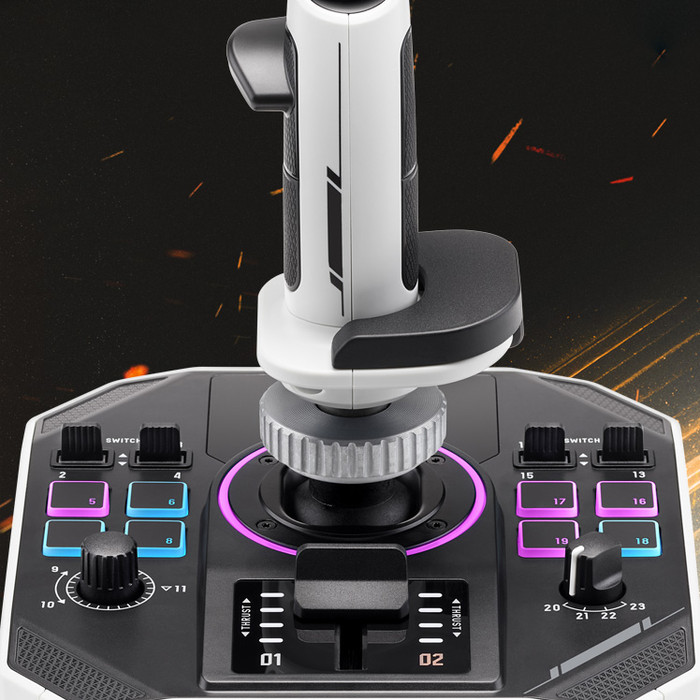 Thrustmaster Sol-R 2 HOSAS Space Sim Duo product in use