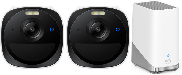 eufyCam E40 Doppelpack + HomeBase 3 vorne