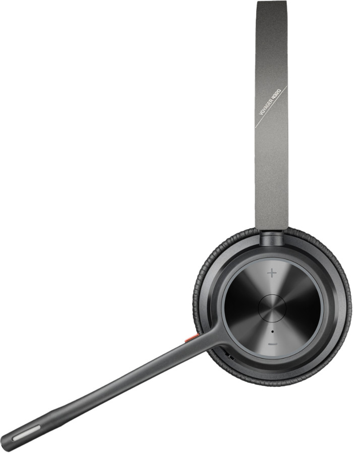 Poly Voyager 4320-M MS Draadloze Office Headset + Oplaadstandaard rechterkant